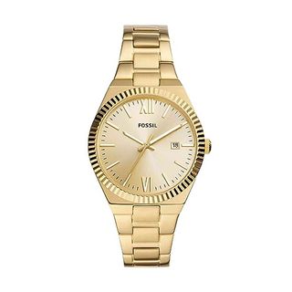 Fossil Women's Scarlette Quartz Stainless Steel Three-Hand Watch, Color: Gold (model: Es5299)