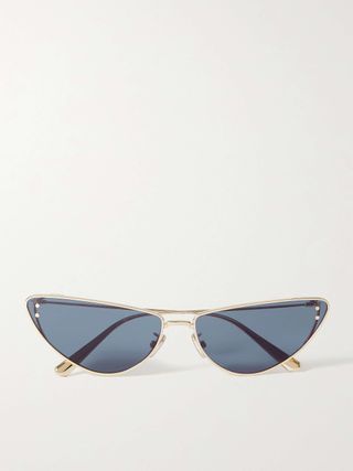 Missdior B1u Cat-Eye Gold-Tone Sunglasses