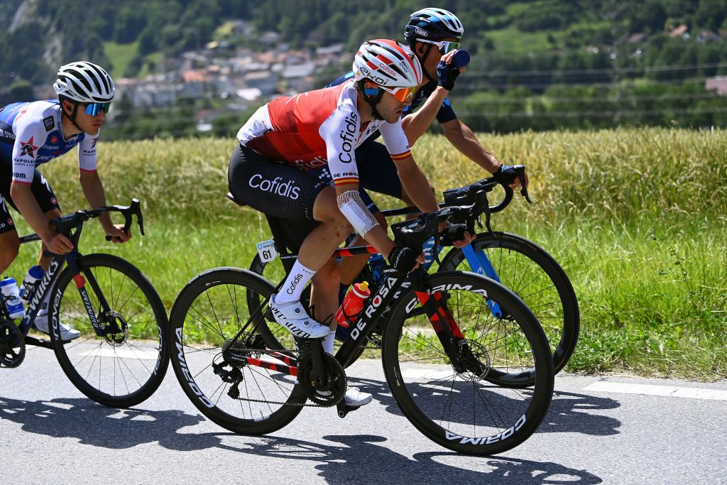 MALBUM SWITZERLAND JUNE 18 Ion Izagirre Insausti of Spain and Team Cofidis competes during the 85th Tour de Suisse 2022 Stage 7 a 1946km stage from Ambri to Malbun 1560m tourdesuisse2022 WorldTour on June 18 2022 in Malbun Switzerland Photo by Tim de WaeleGetty Images