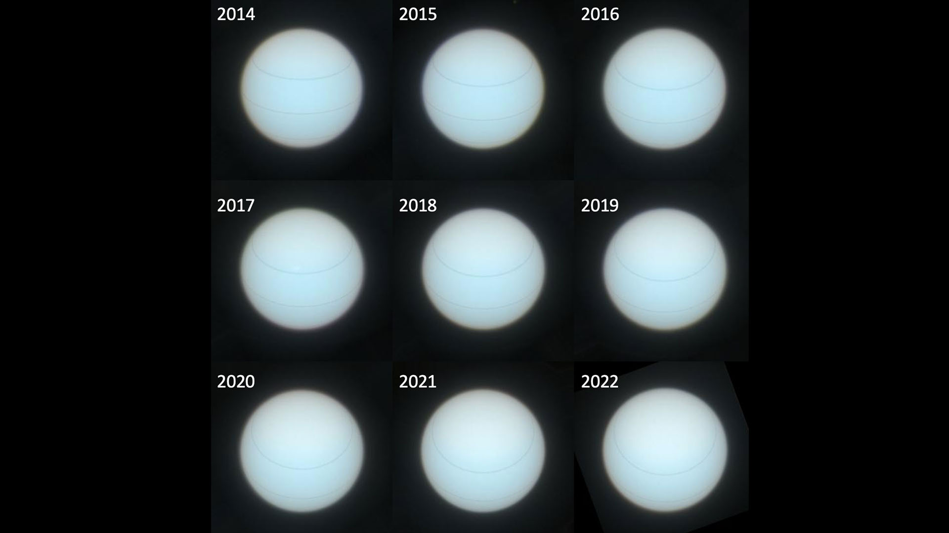 Uranus color variations.