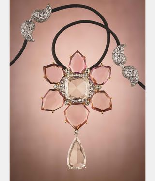 pink necklace by Santi Jewels
