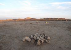 General view of the sacred plaza. 