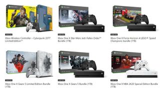 Microsoft's Xbox One X store listing in the UK