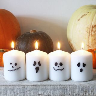 DIY ghost candles