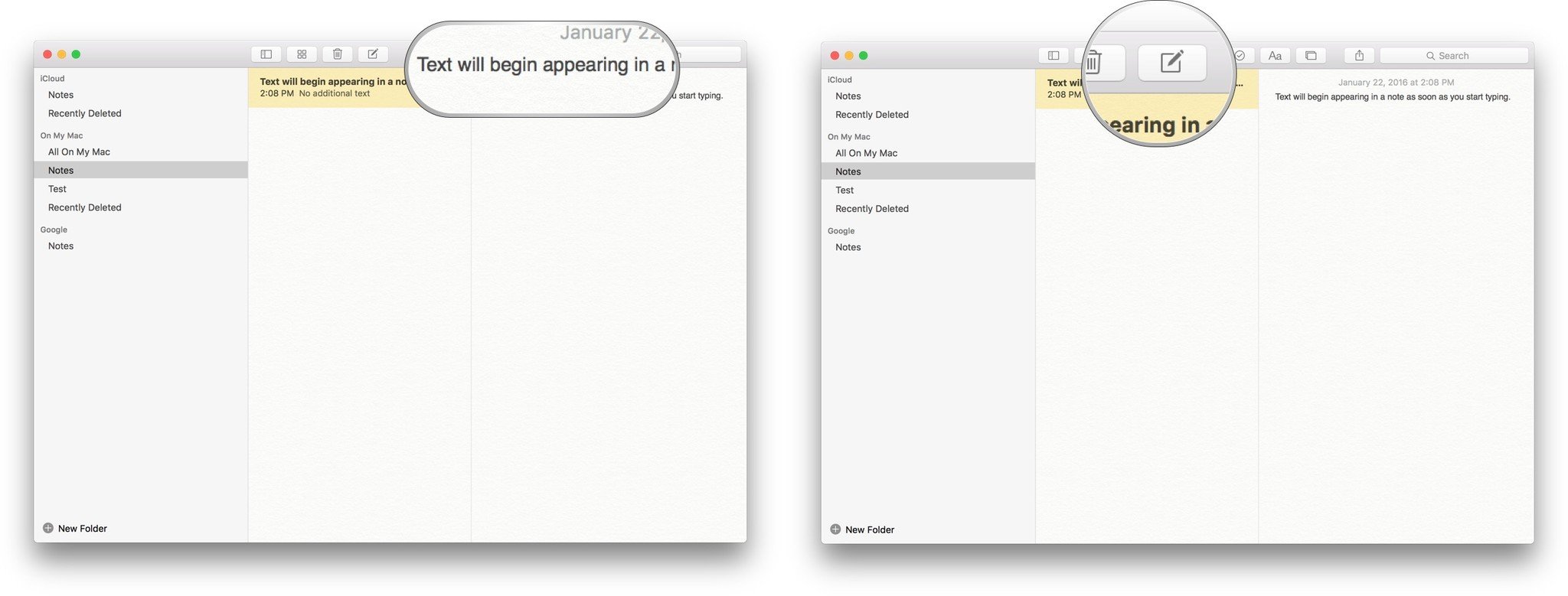 Create a note 2
