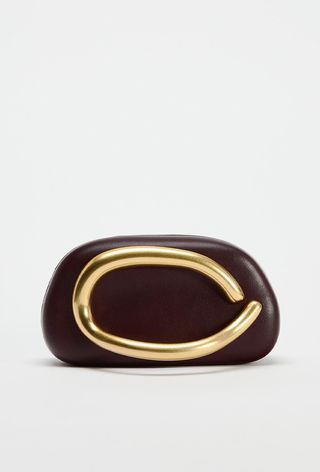 Zara Gold Closure Box Clutch