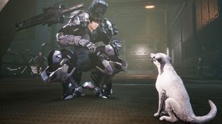 Downgrading from mechs means you can pet the dog in Daemon X Machina: Titanic Scion too