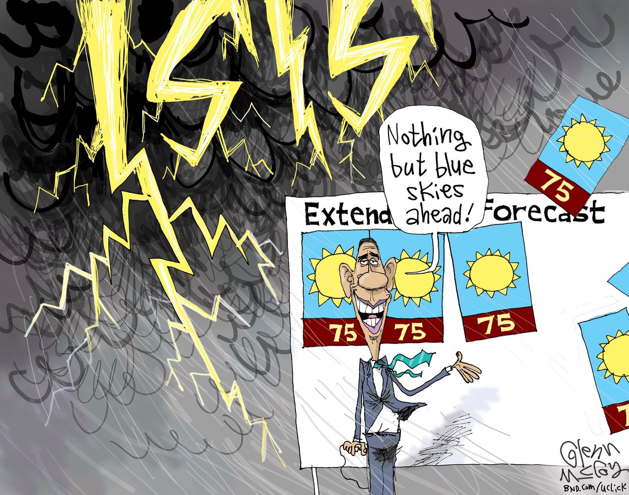 Obama cartoon World ISIS terrorism