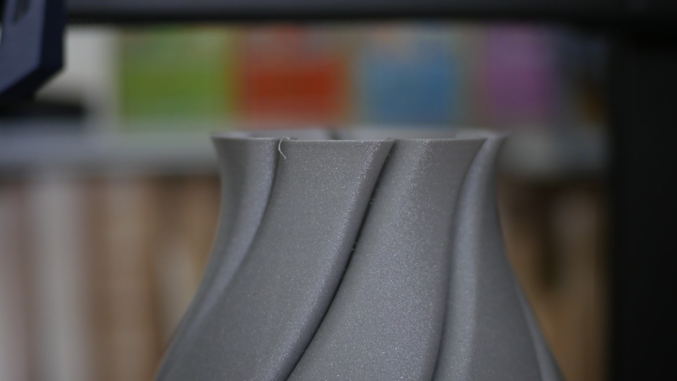 close up of 3D printed vase