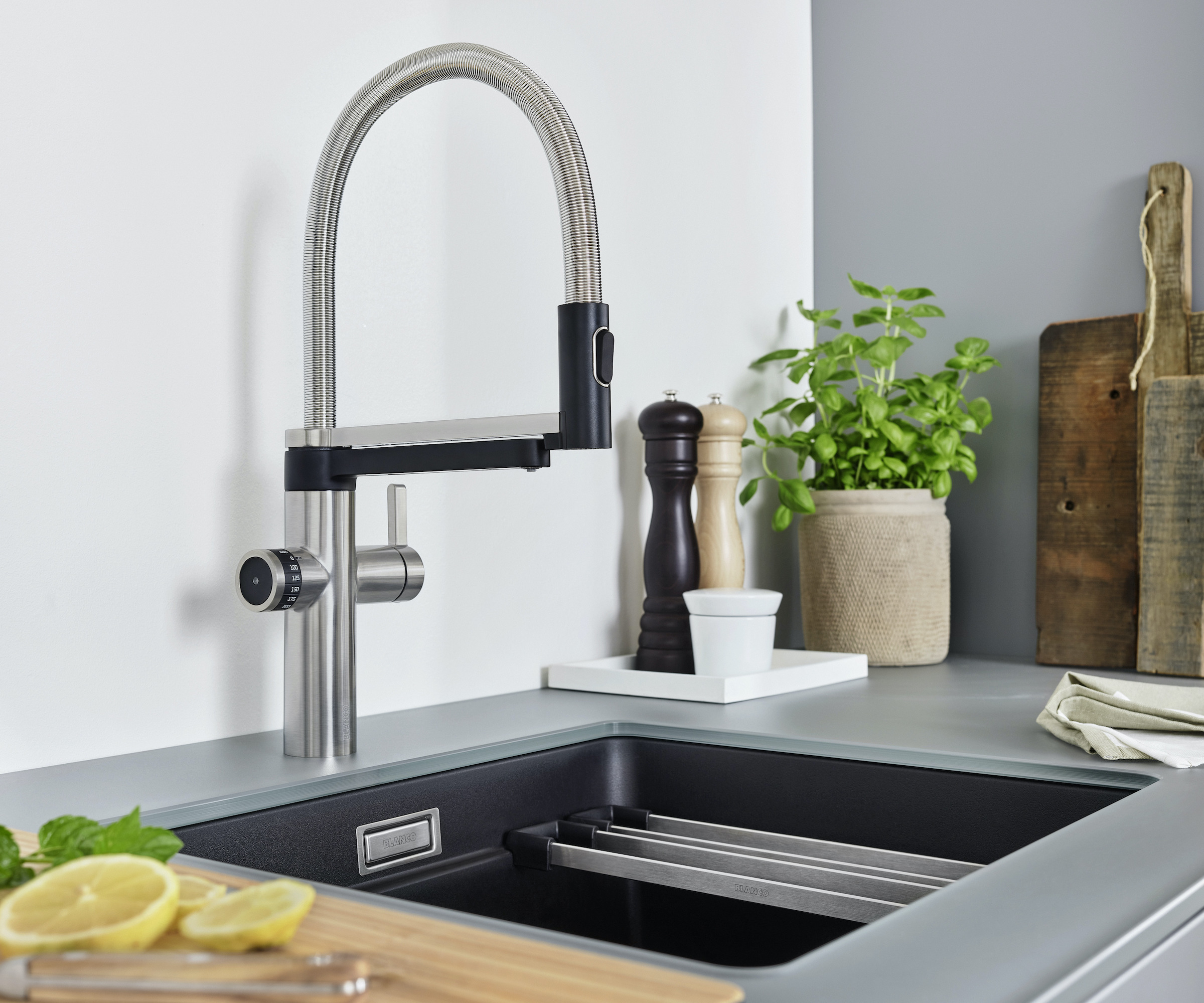 close up of sink with pro tap