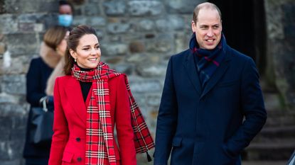 Catherine, Duchess of Cambridge and Prince William, Duke of Cambridge visit to Cardiff Castle on December 08, 2020 in Cardiff, Wales.