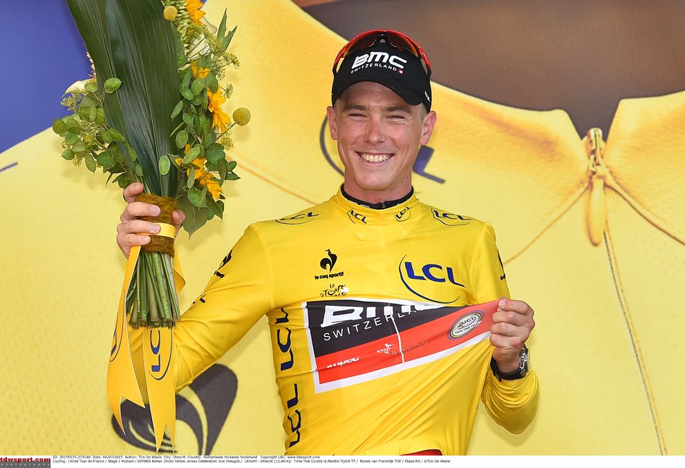 Rohan Dennis became the first yellow jersey of the race