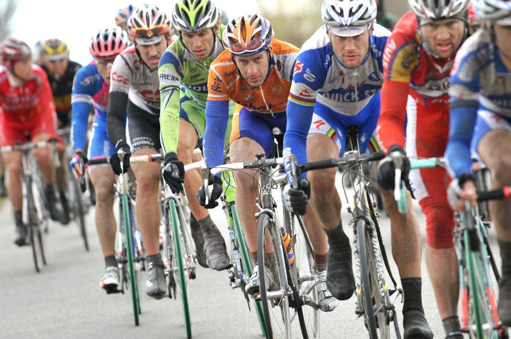 Cycling: Ronde Van Vlaanderen 2008
Juan Antonio FLECHA (Esp) / Carlos BARREDO (Esp) / Tom BOONEN (Bel) / Baden COOKE (Aus) / Filippo POZZATO (Ita) / Fabian CANCELLARA (Sui) /
Brugge - Ninove (264 Km)
Tour de Flandre / Tour of Flanders / (c)Tim De Waele