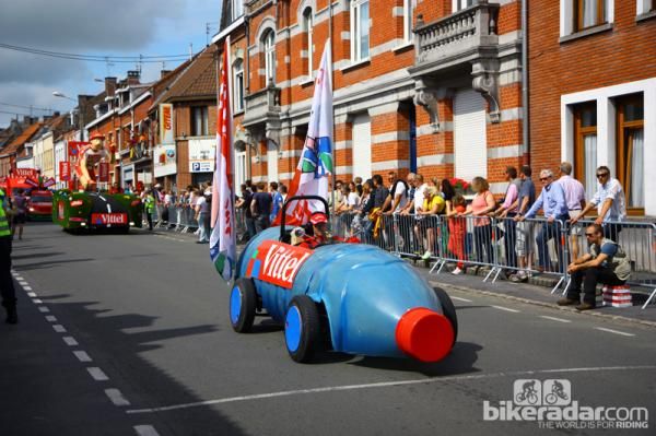 This giant bottle of Vittel actually looks like it could be quite aerodynamic.