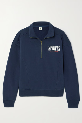 Sporty & Rich Sports printed cotton-jersey sweatshirt
