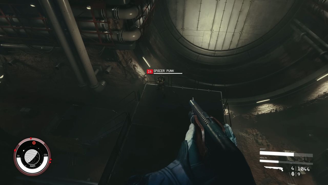 In-game screenshot of a Starfield shotgun