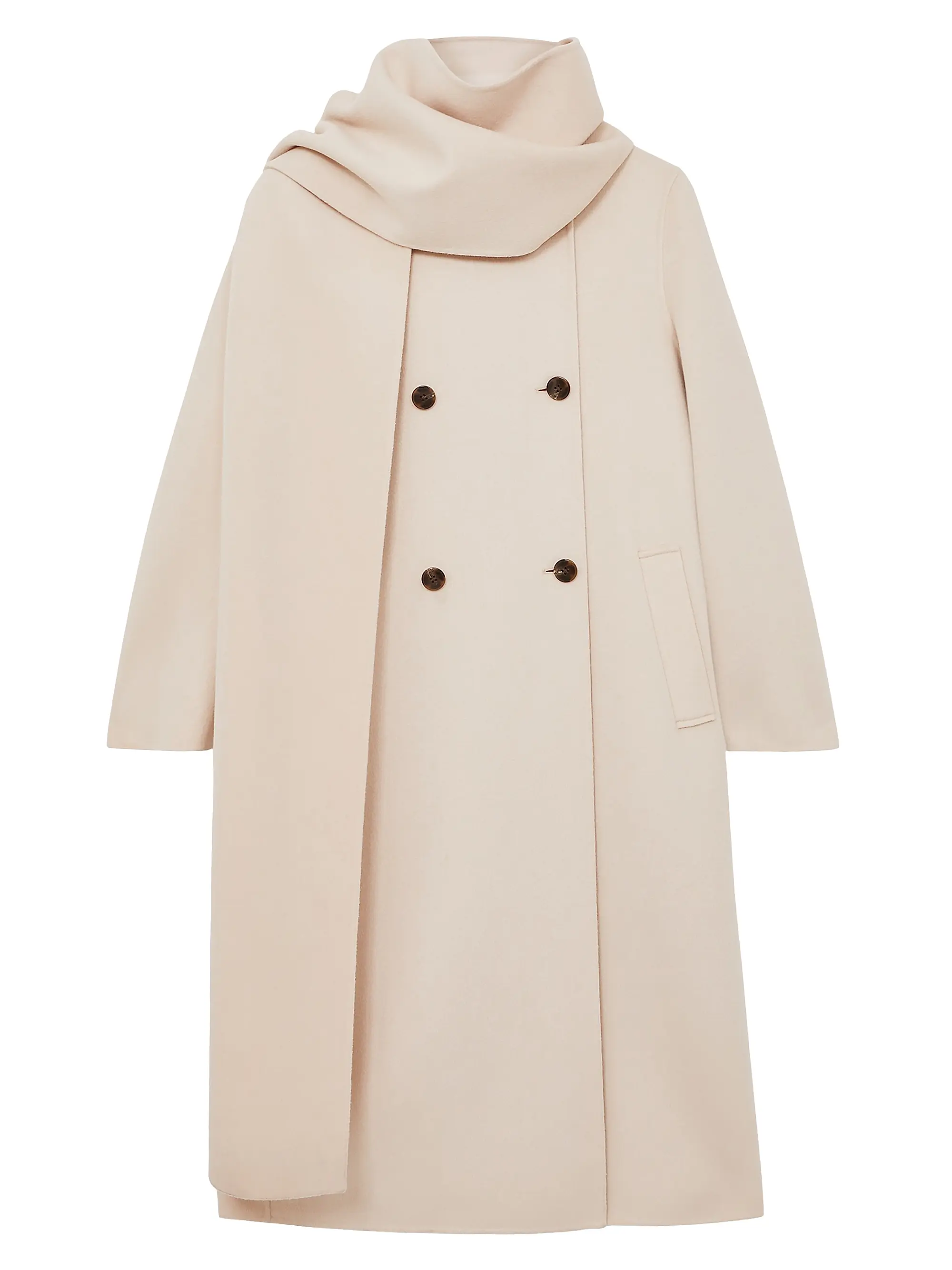 Indira Scarf Wool-Blend Coat
