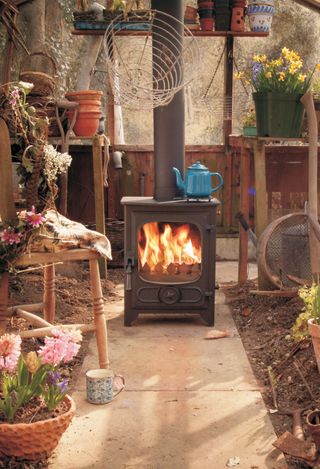 Charnwood outdoor log burning stove