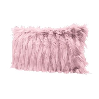 A fluffy pink pillow