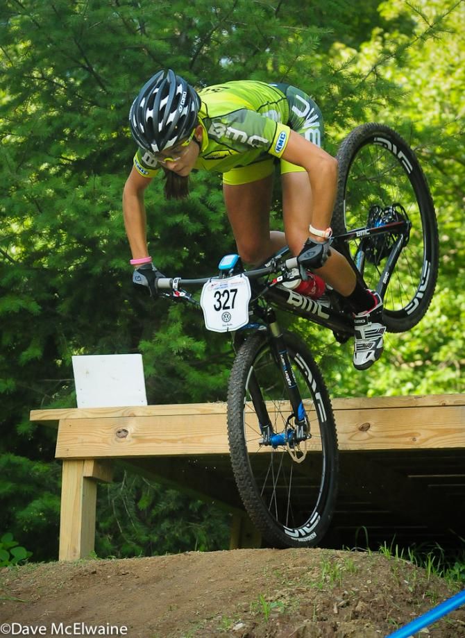 Emily Shields (BMC) about to take a digger
