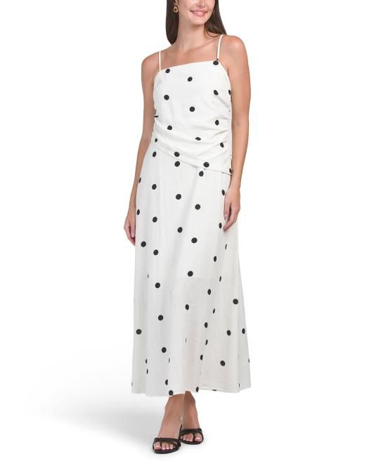 Bailey 44, Linen Blend Asymmetrical Waist Maxi Dress