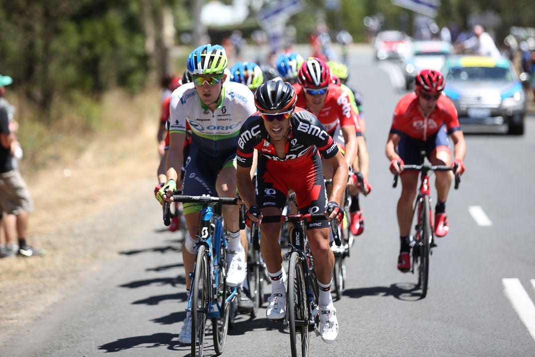Richie Porte (BMC Racing) drives the pace