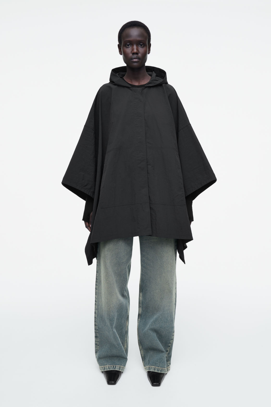 Hooded Trench Coat Cape