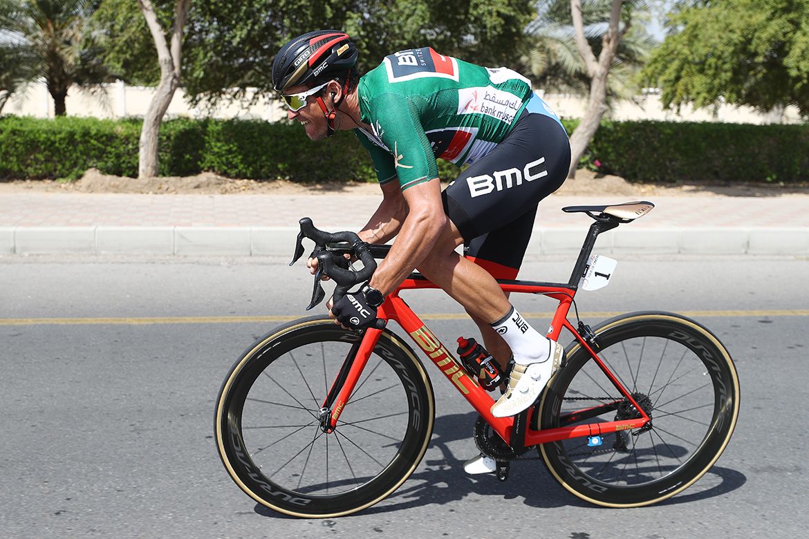 Greg van Avermaet (BMC) raced in the green jersey but lost it to Nathan Haas