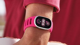 Close-up of the Fitbit Edge fitness tracker