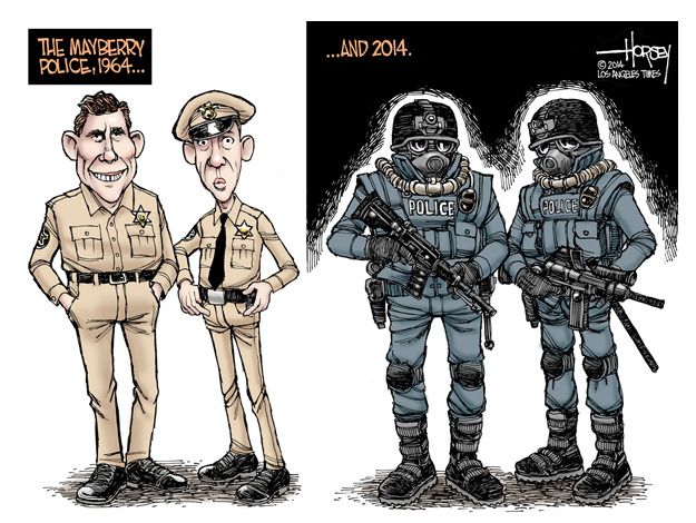 Editorial cartoon U.S. Ferguson police