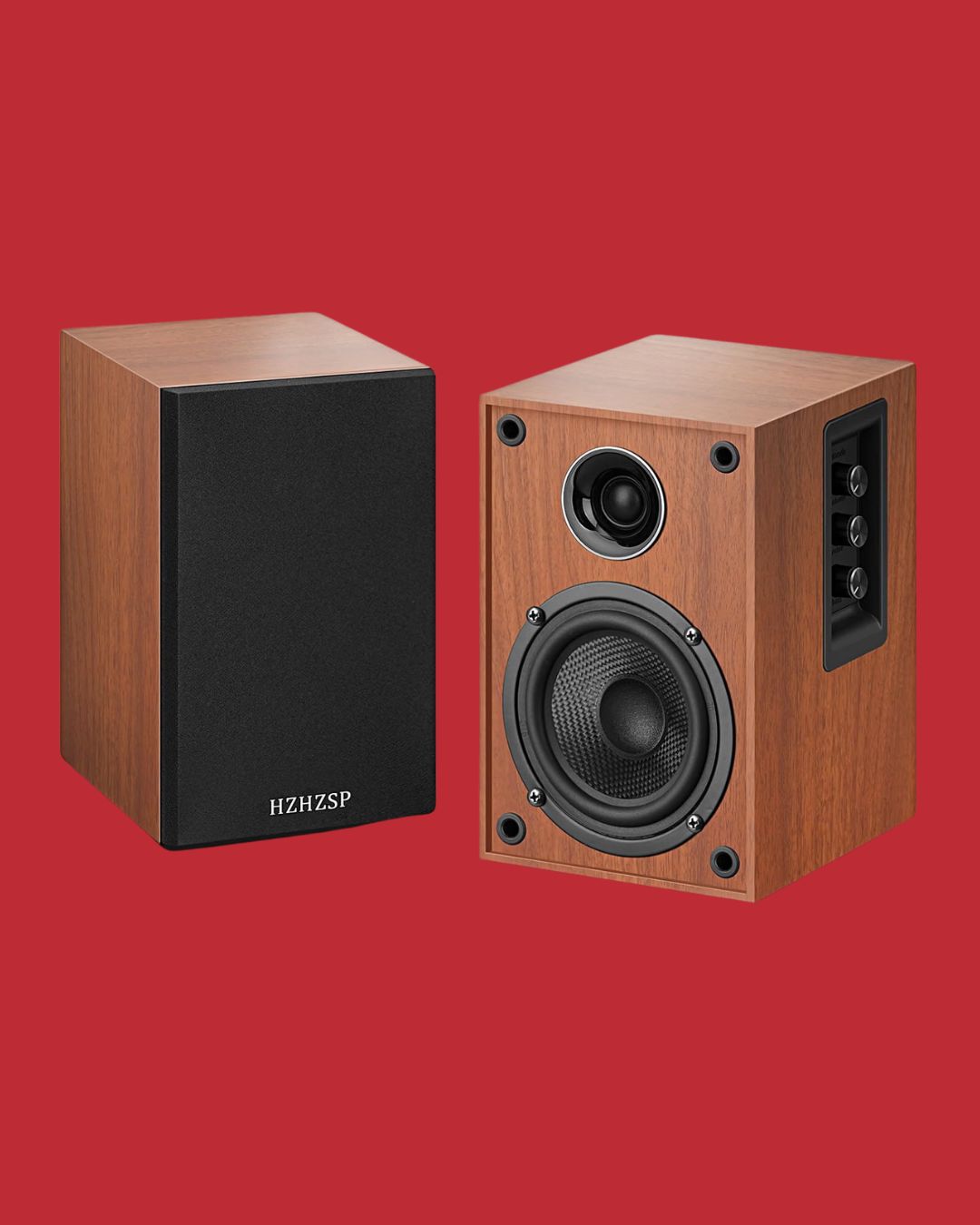 Hzhzsp Active Bookshelf Speakers With 4" Woofer &amp;amp; 1" Silk Dome Tweeter.