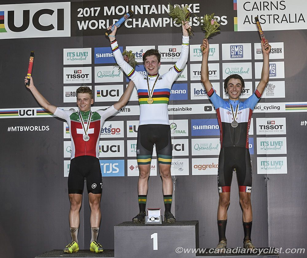 Joel Roth, Cameron Wright, Holden Jones on the podium.