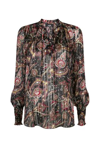 Black Paisley Print Puff Sleeve Top – £32, Wallis