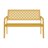 Blue Elephant Red Barrel Studio Powder Coated Steel Garden Bench
