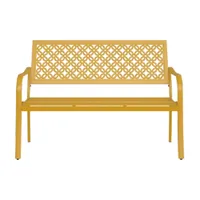 Blue Elephant Red Barrel Studio Powder Coated Steel Garden Bench