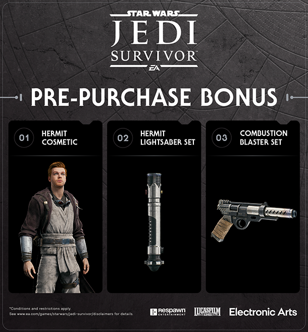 Star Wars Jedi: Survivor preorder bonuses