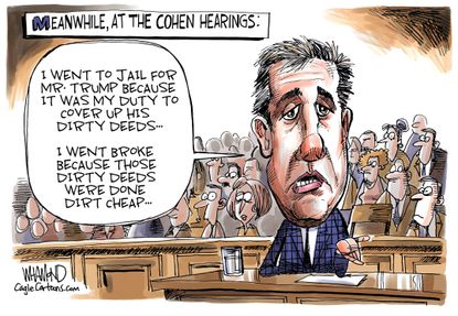 Political&nbsp;Cartoon&nbsp;U.S. Michael Cohen House Oversight Committee hush money payments&nbsp;