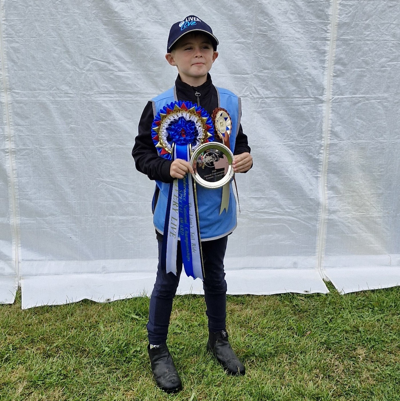 Alfie-Jay Errington with his prizes