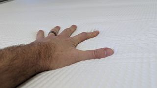 Ecosa Pure mattress top fabric with hand