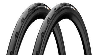 A pair of continental GP5000 clincher tyres