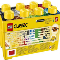 LEGO 10696 Classic Medium Creative Brick BoxThis LEGO set comes with 484 pieces, you can either follow the guides to build cars, tigers, and more or get creative and build whatever you like. An excellent starter set for kids.