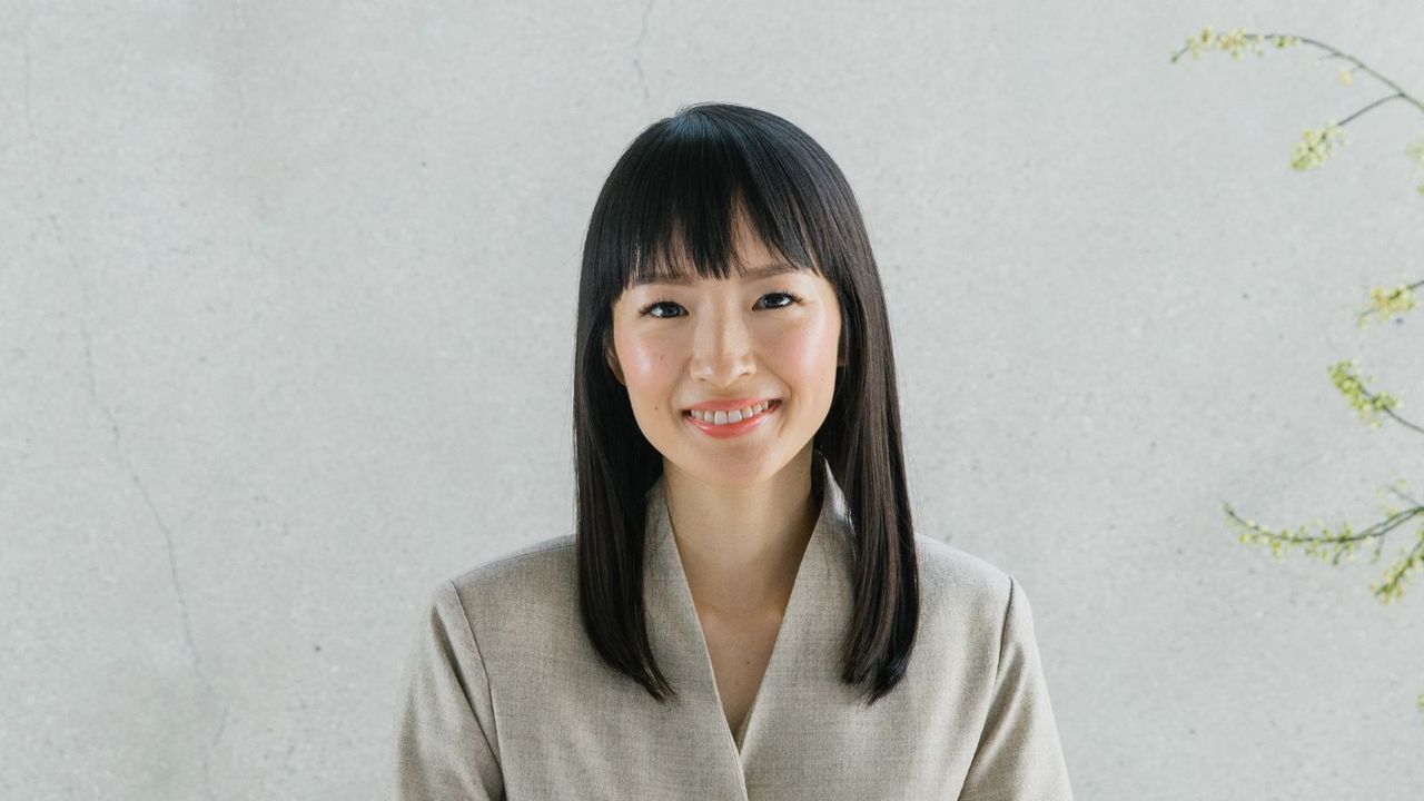 Marie Kondo on a white background