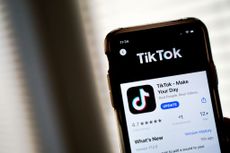 Mobile phone screen showing TikTok app