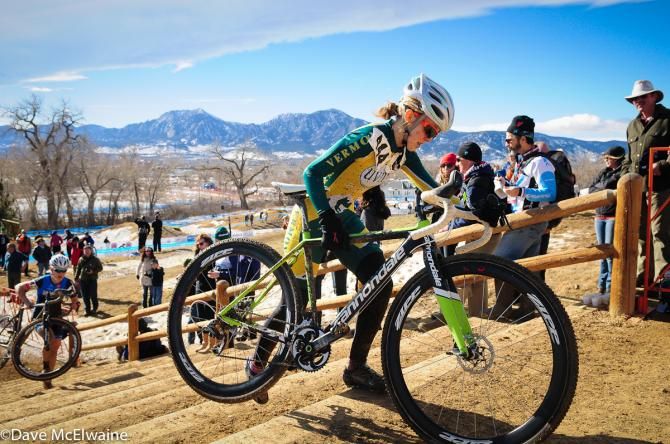 Libby White (Vermont) running the Belgian Stairs
