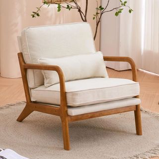 UBesGoo Modern Arm Chair Linen Fabric Upholstered