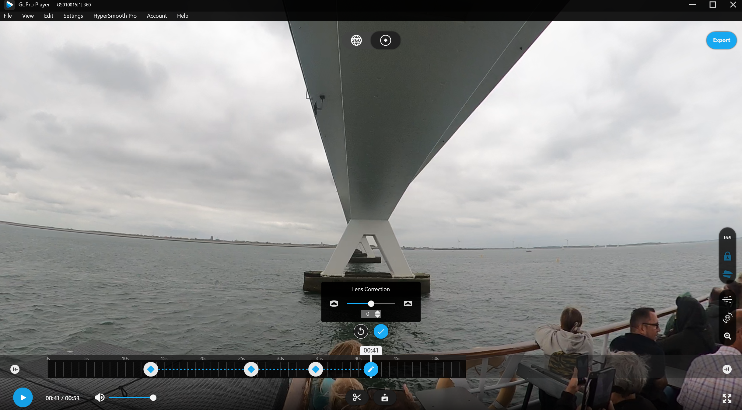 De GoPro-player op de desktop.
