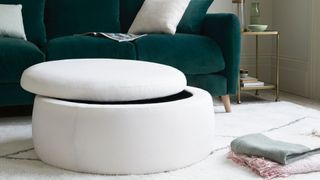 living room storage ottoman