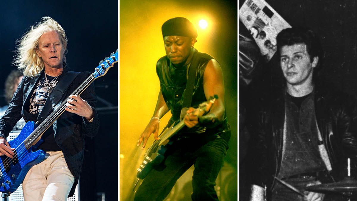 (from left to right) Tom Hamilton, Darryl Jones and Pete Best