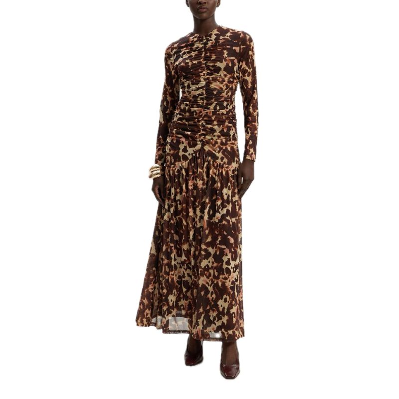 Karen Millen , Leopard Print Mesh Maxi Dress