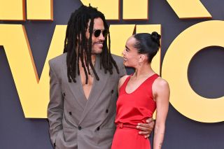 Lenny Kravitz and Zoe Kravitz attend the European Premiere of "Blink Twice" at Odeon Luxe Leicester Square on August 19, 2024 in London, England.